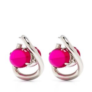 Marni Pink and Silver Loop Earrings